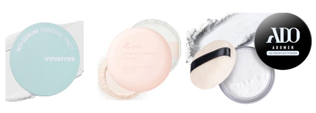 肌のテカリを抑える透明フェイスパウダー3個の画像