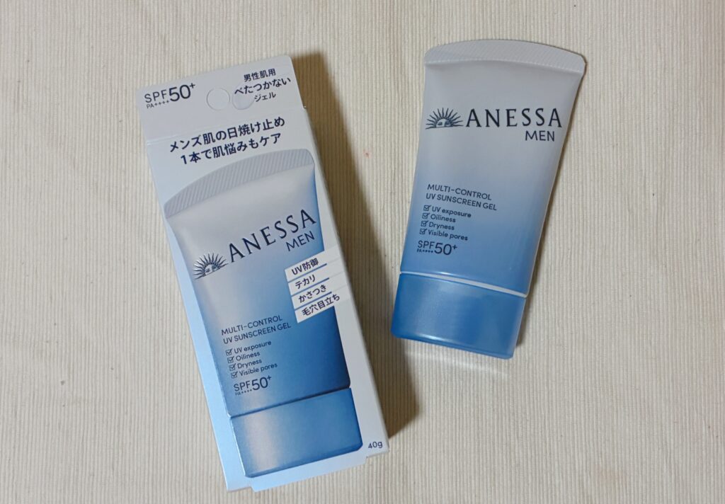 資生堂のメンズ向け日焼け止め「アネッサメン」のパッケージと本体の画像