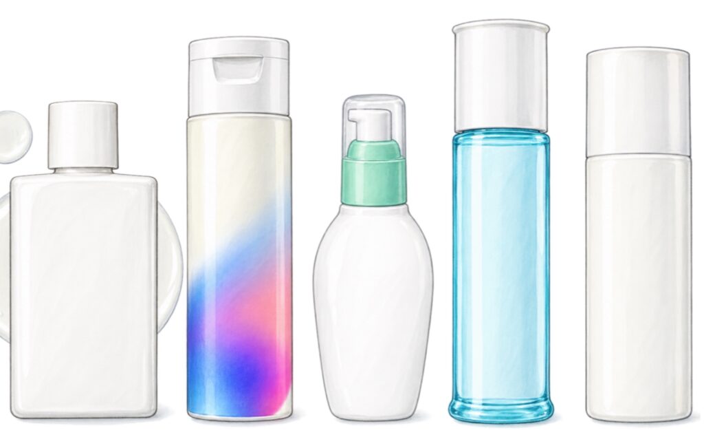 メンズ向け化粧水にはいろいろな種類があることをイメージした画像