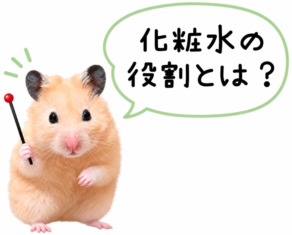 メンズスキンケア初心者向け化粧水の役割について解説する画像